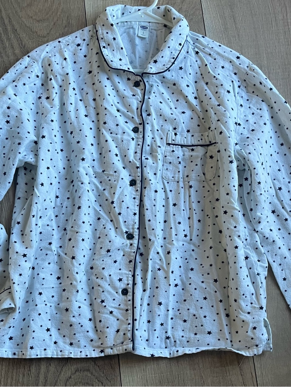Old Navy White Top with Navy Star Print